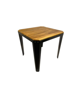 TROMEN - RUNKO - MESA 83 NEGRA C/ MADERA 83X83X77