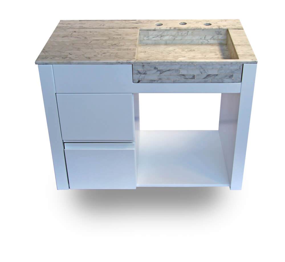 ACCECO - SOFIA - VANITORY BLANCO LAQ DE COLGAR 80X62 C/MES.