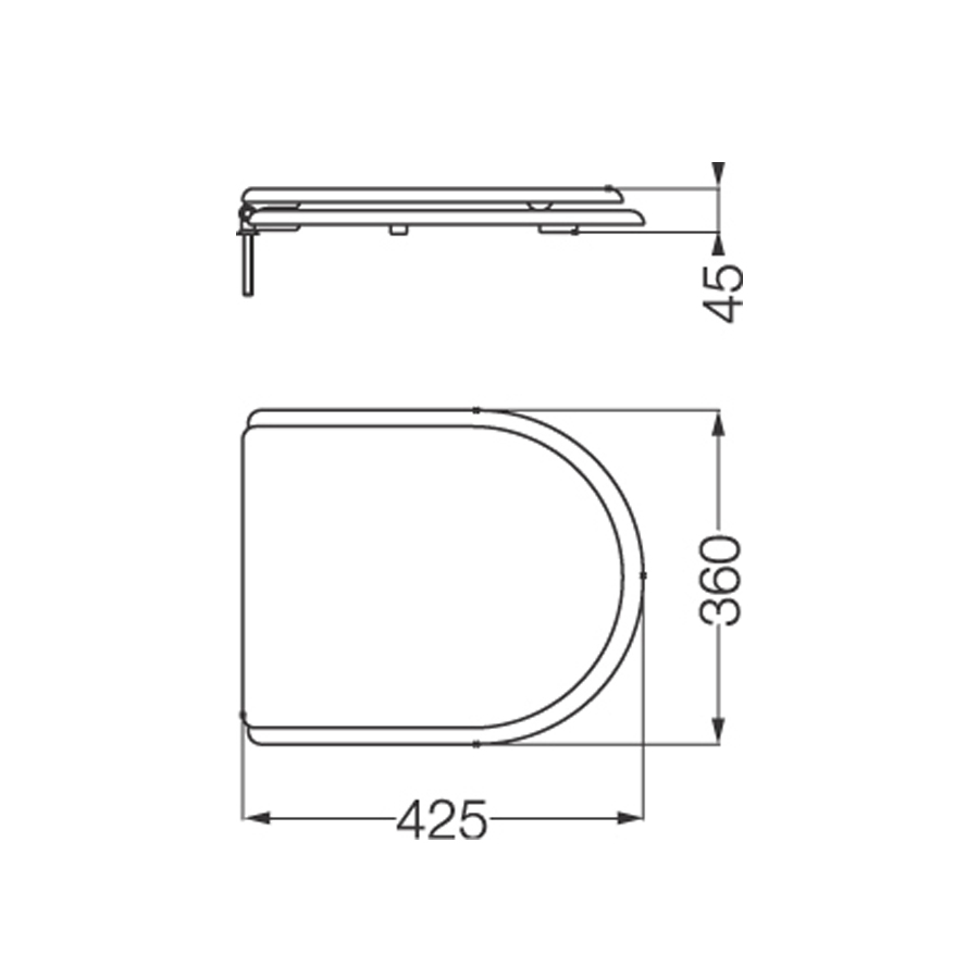 FERRUM - MURANO - TAPA ASIENTO INODORO HDF CIERRE MANUAL - Imagen 2