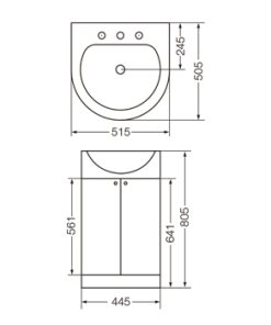 Alternative view of FERRUM - AVIGNON - MUEBLE PARA LAVATORIO 50CM SIN CAJONES