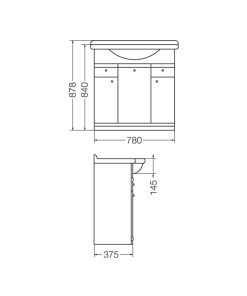 Alternative view of FERRUM - LIMOGES - MUEBLE 85CM