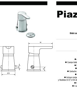 Alternative view of PIAZZA - EMBLEM - MONOCOMANDO BIDET CON TRANSFERENCIA 10004