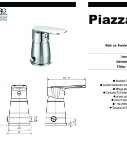 Alternative view of PIAZZA - OGGI - MONOCOMANDO BIDET CON TRANSFERENCIA 10504
