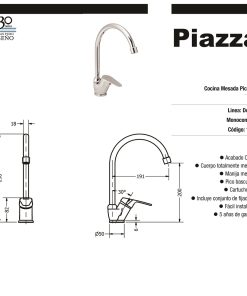 Alternative view of PIAZZA - DOMANI - MONOCOMANDO PICO ALTO DE COCINA 10614