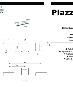 Alternative view of PIAZZA - LEVEL - GRIFERIA BIDET CON TRANSFERENCIA 21204