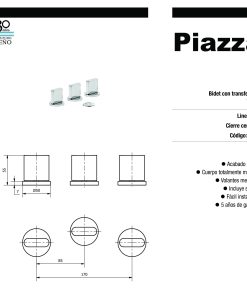 Alternative view of PIAZZA - ICON - GRIFERIA BIDET CON TRANSFERENCIA 21304
