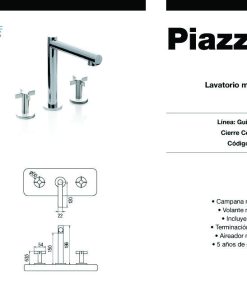 Alternative view of PIAZZA - GUILTY CRUZ - GRIFERIA LAVATORIO 22401