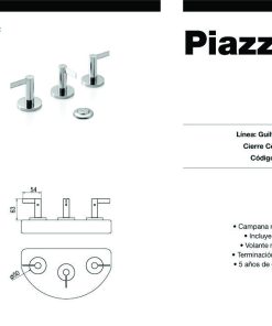 Alternative view of PIAZZA - GUILTY LEVER - GRIFERIA BIDET CON TRANSFERENCIA