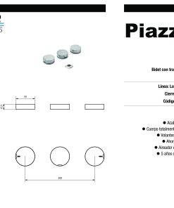Alternative view of PIAZZA - LOUNGE STEEL - GRIFERIA BIDET CON TRANSFERENCIA