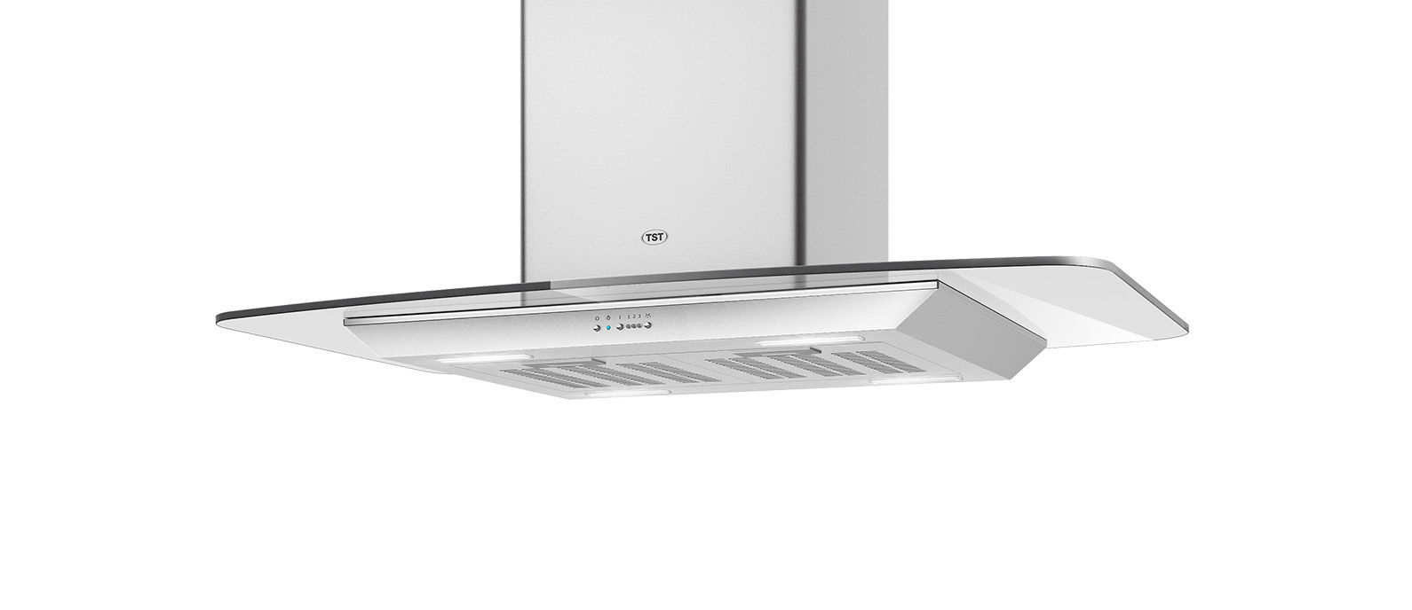 TST - CAMPANA ISLA TAMEL 90-3V-CR-CM CRISTAL RECTO