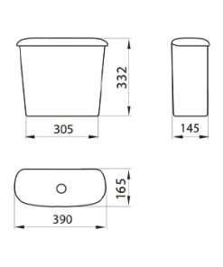 Alternative view of FERRUM - ANDINA - DEPOSITO DE APOYAR  SIMPLE DESCARGA 4.5L