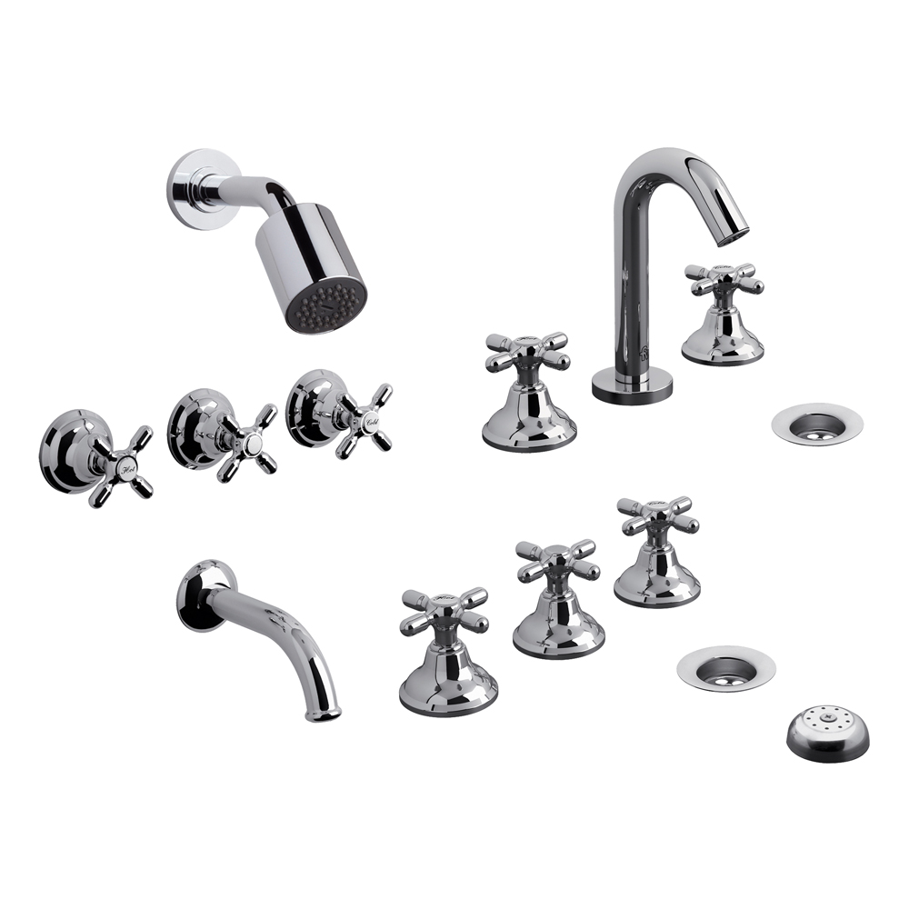 FV - NEWPORT PLUS - KIT DE GRIFERIA PARA BAÑO 0900.03/B2P-CR