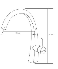 Alternative view of PEIRANO - TERUEL - MONOCOMANDO PARA COCINA DE MESADA 20-154