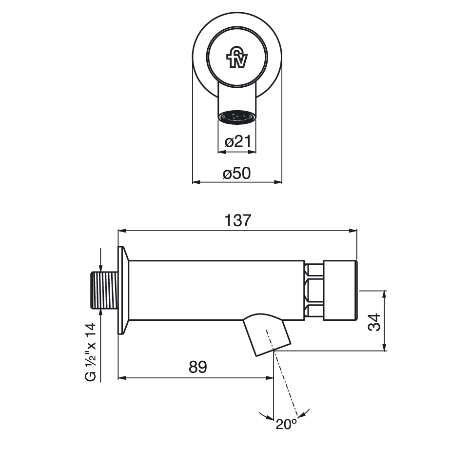 FV - ECOMATIC - VALVULA AUTOMATICA PARA PARED - Imagen 2