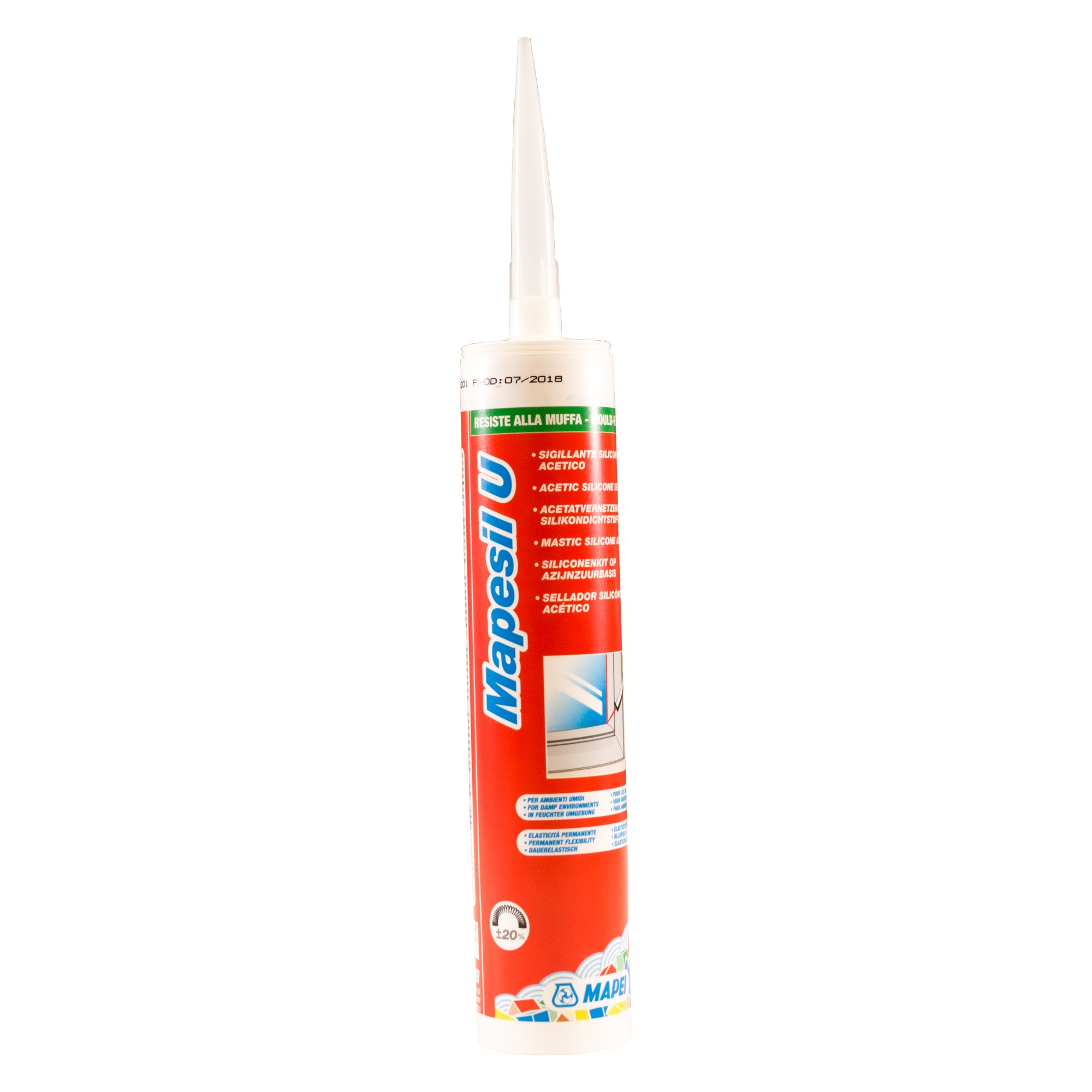MAPEI - SELLADOR DE SILICONA MAPESIL U TRANSP. 280ML