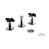 FV - PETALO - JUEGO PARA BIDET NEGRO CROMO 295/M3